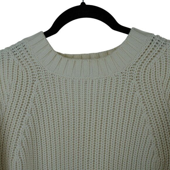 Everlane‎ Womens Chunky Cable Knit Sweater Ivory Pullover M - Picture 7 of 9
